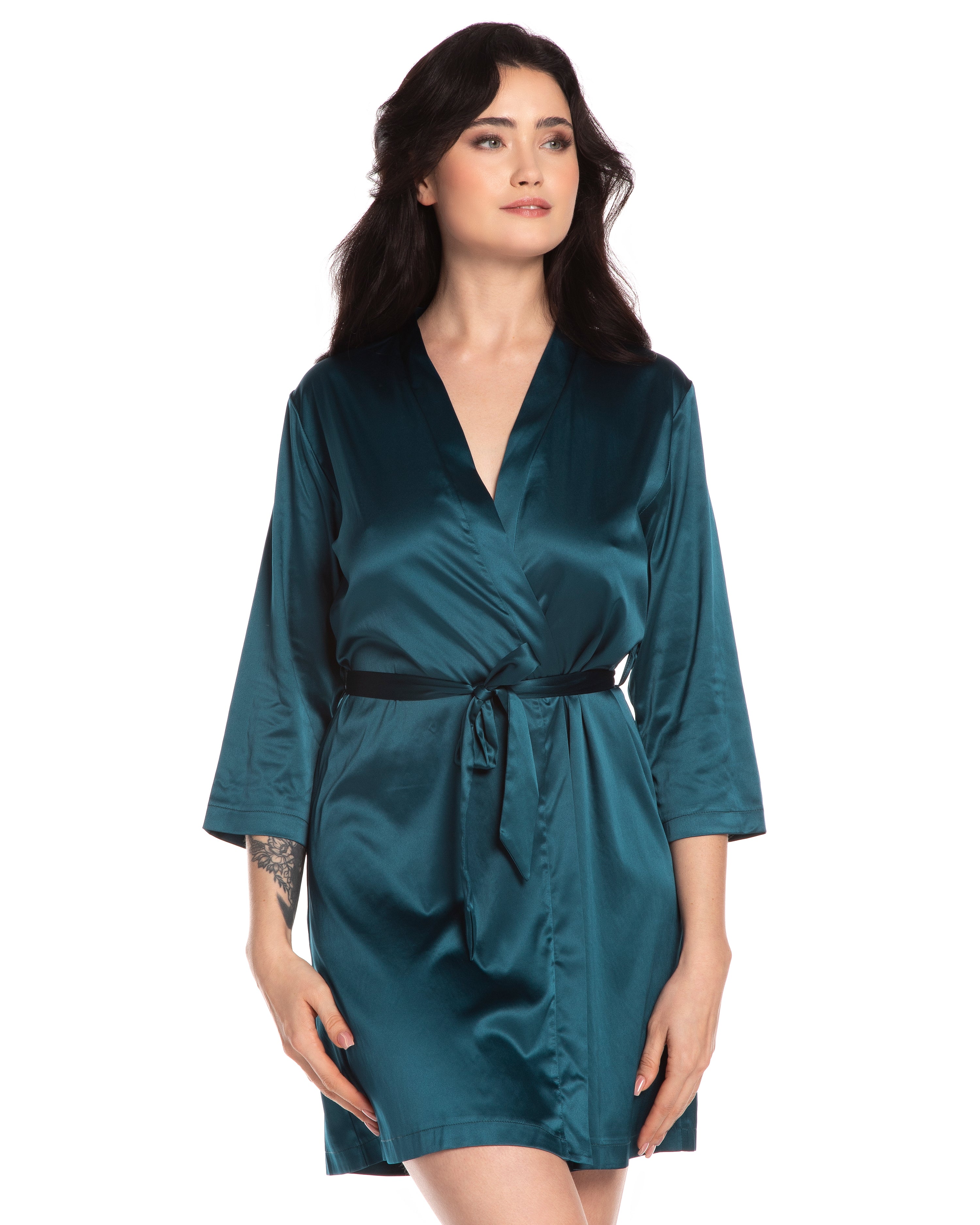 4 sleeve Robe S03200 emerald