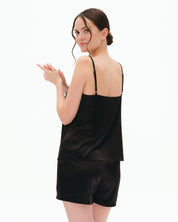 Satin cami shorts Set S03400 black