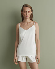 Satin cami shorts Set S03400 white