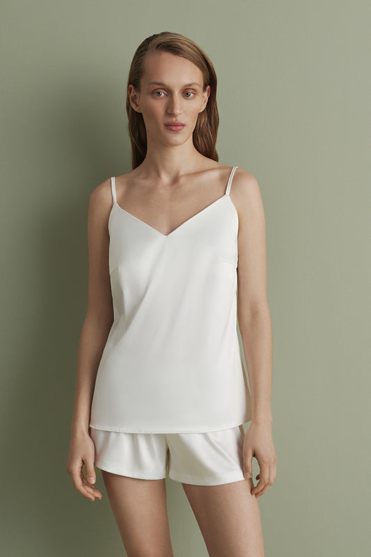 Womens silk satin cami shorts set S03400