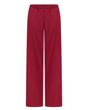 Satin button-up long sleeve Pajama set S03401 burgundy