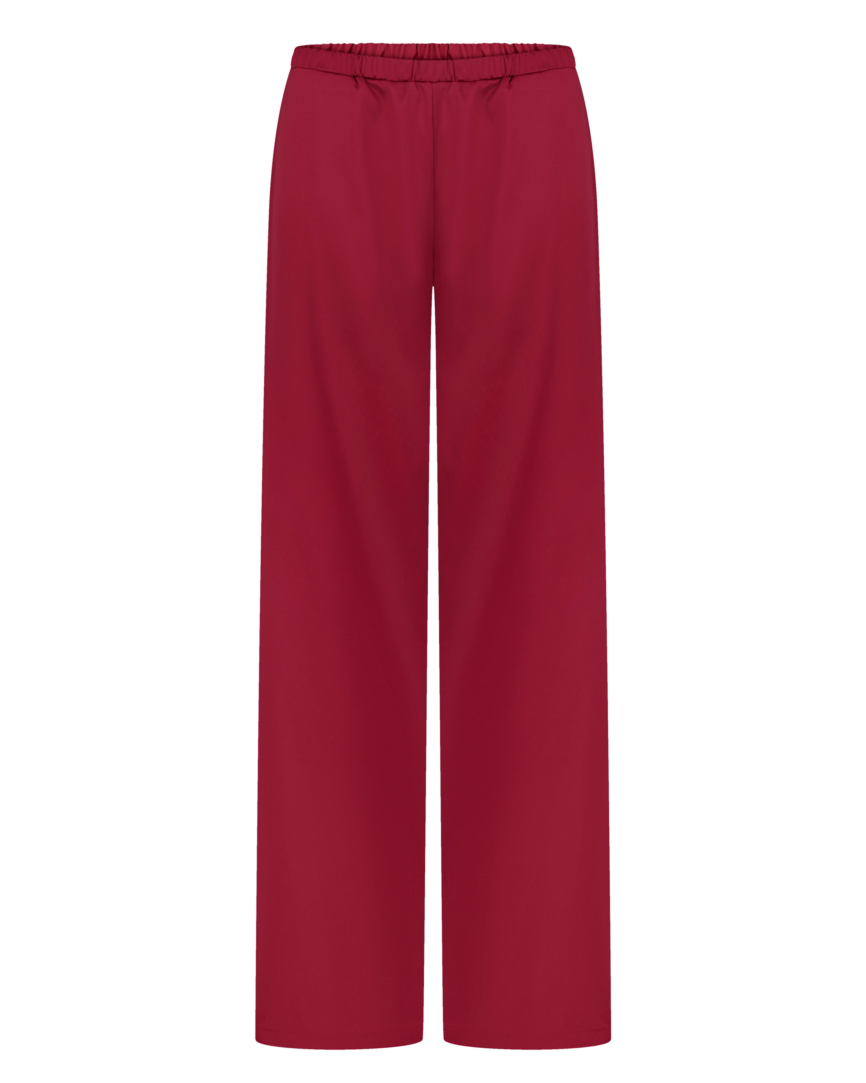 Satin button-up long sleeve Pajama set S03401 burgundy