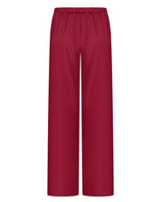 Satin button-up long sleeve Pajama set S03401 burgundy
