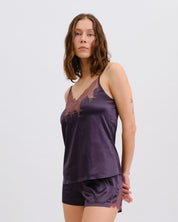 Satin cami shorts Set S03405 grey