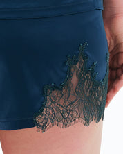 Satin cami shorts Set S03405 emerald