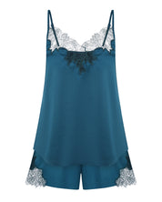 Satin cami shorts Set S03405 emerald