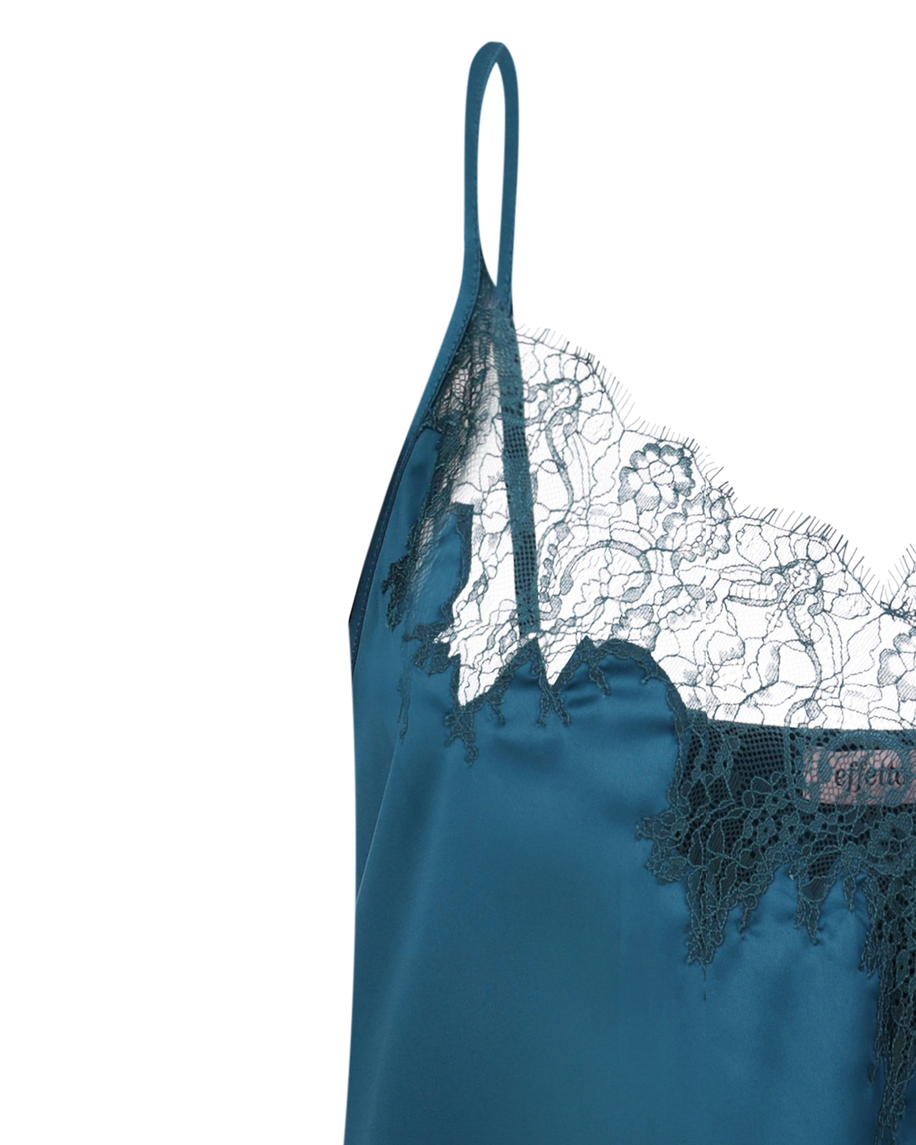 Satin cami shorts Set S03405 emerald