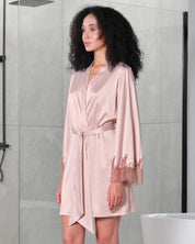 Satin Robe S03406 rose gold