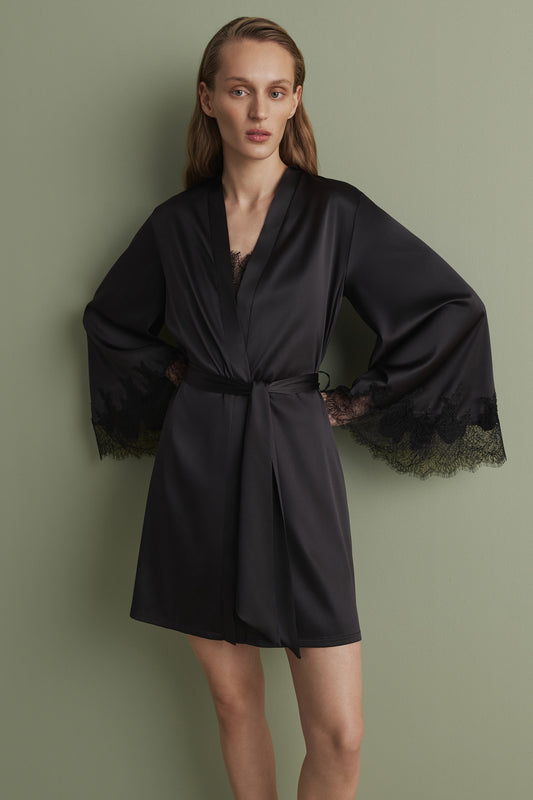 Women's satin robe S03406