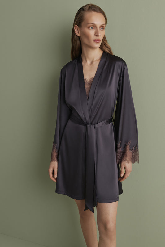 Women's satin robe S03406