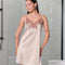 Satin Chemise spaghetti strap S03407 rose gold