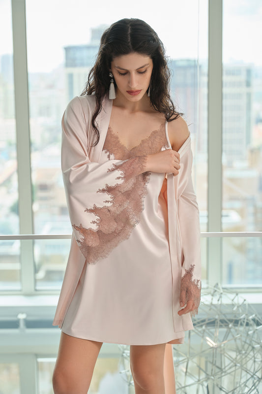 Women's silk satin chemise S03407