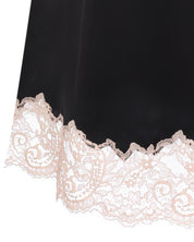 Satin Chemise spaghetti strap S03411 black