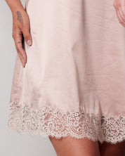 Satin Chemise spaghetti strap S03411 rose gold