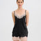 Satin cami shorts Set S03412 black