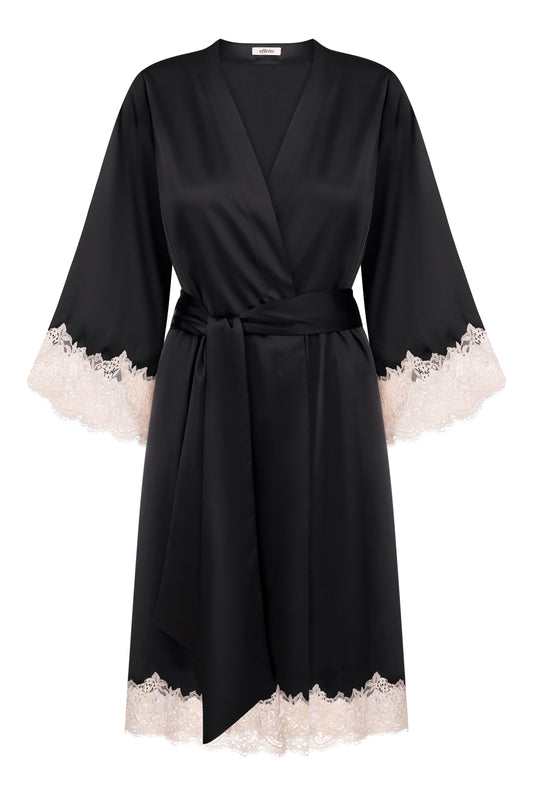 Women's silk satin robe S03414