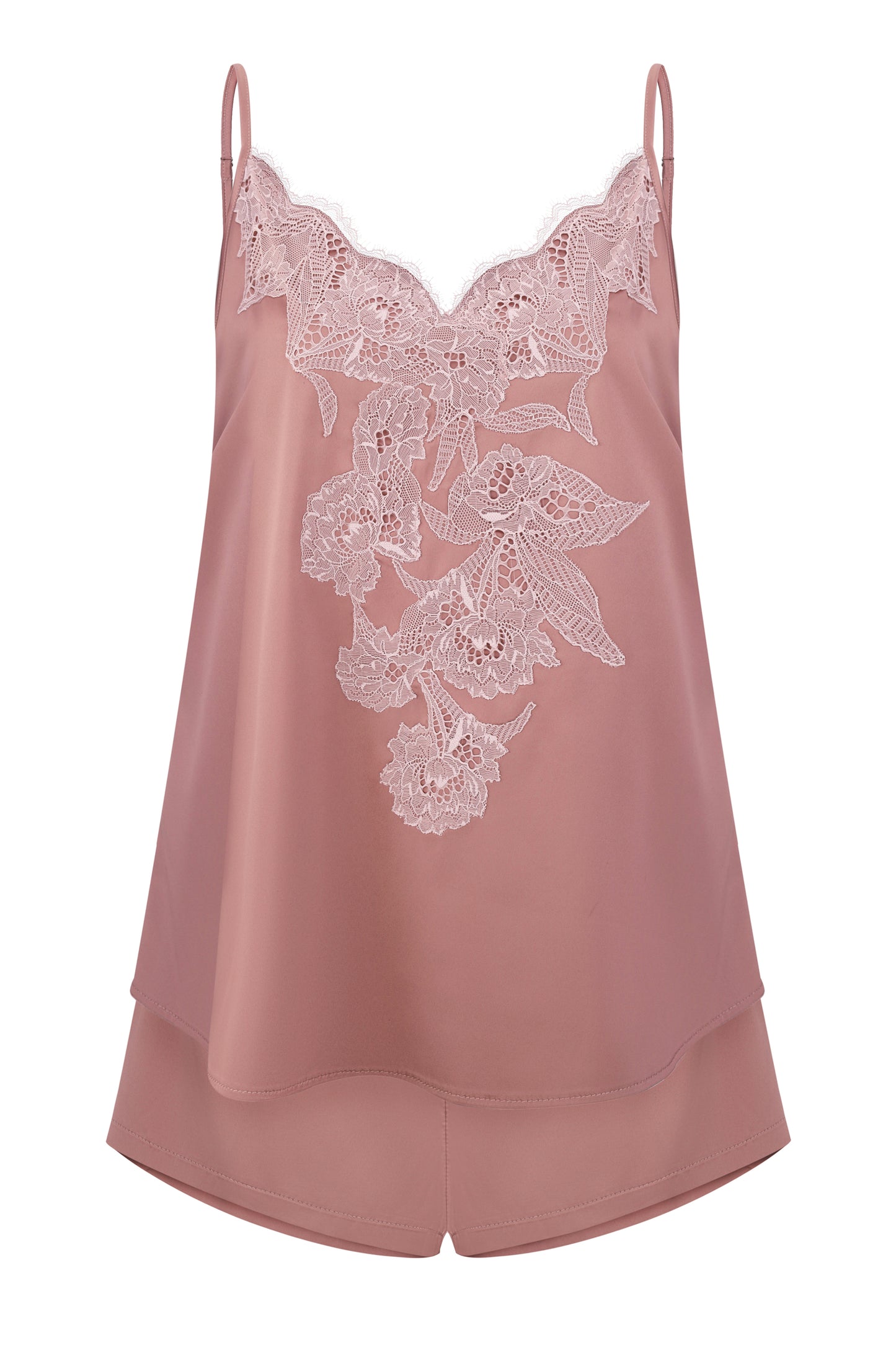 Women's silk satin cami short set S03416