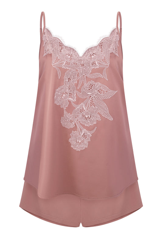 Women's silk satin cami short set S03416