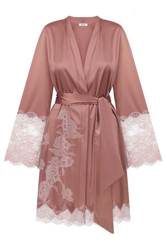 Women's silk satin robe S03417