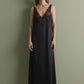 Women's satin nighgown spaghetti strap S03418