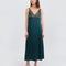 Satin Nightgown spaghetti strap S03418 emerald