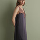 Women's satin nighgown spaghetti strap S03418