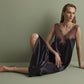Women's satin nighgown spaghetti strap S03418