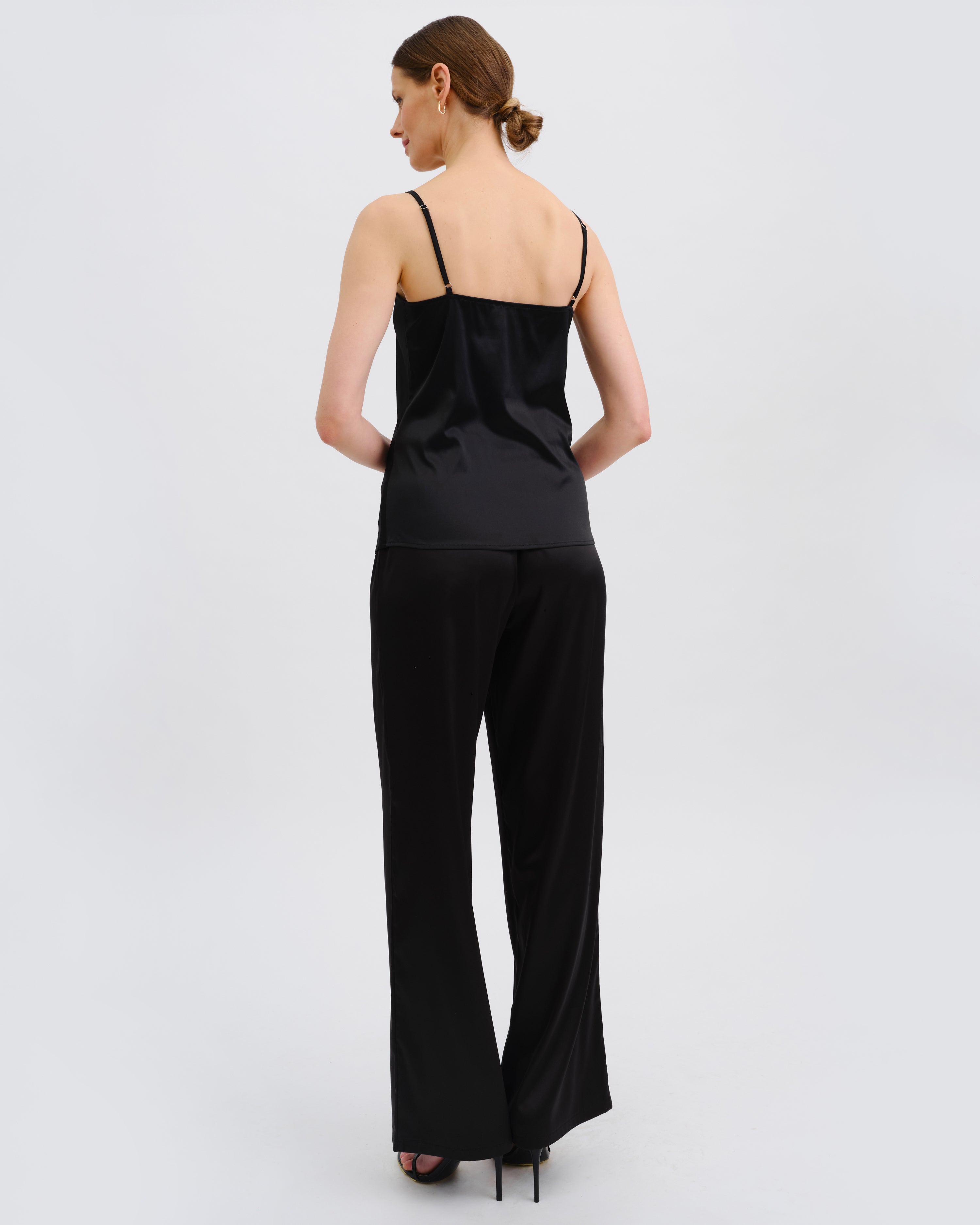 Satin camisole Pajama S03419 black