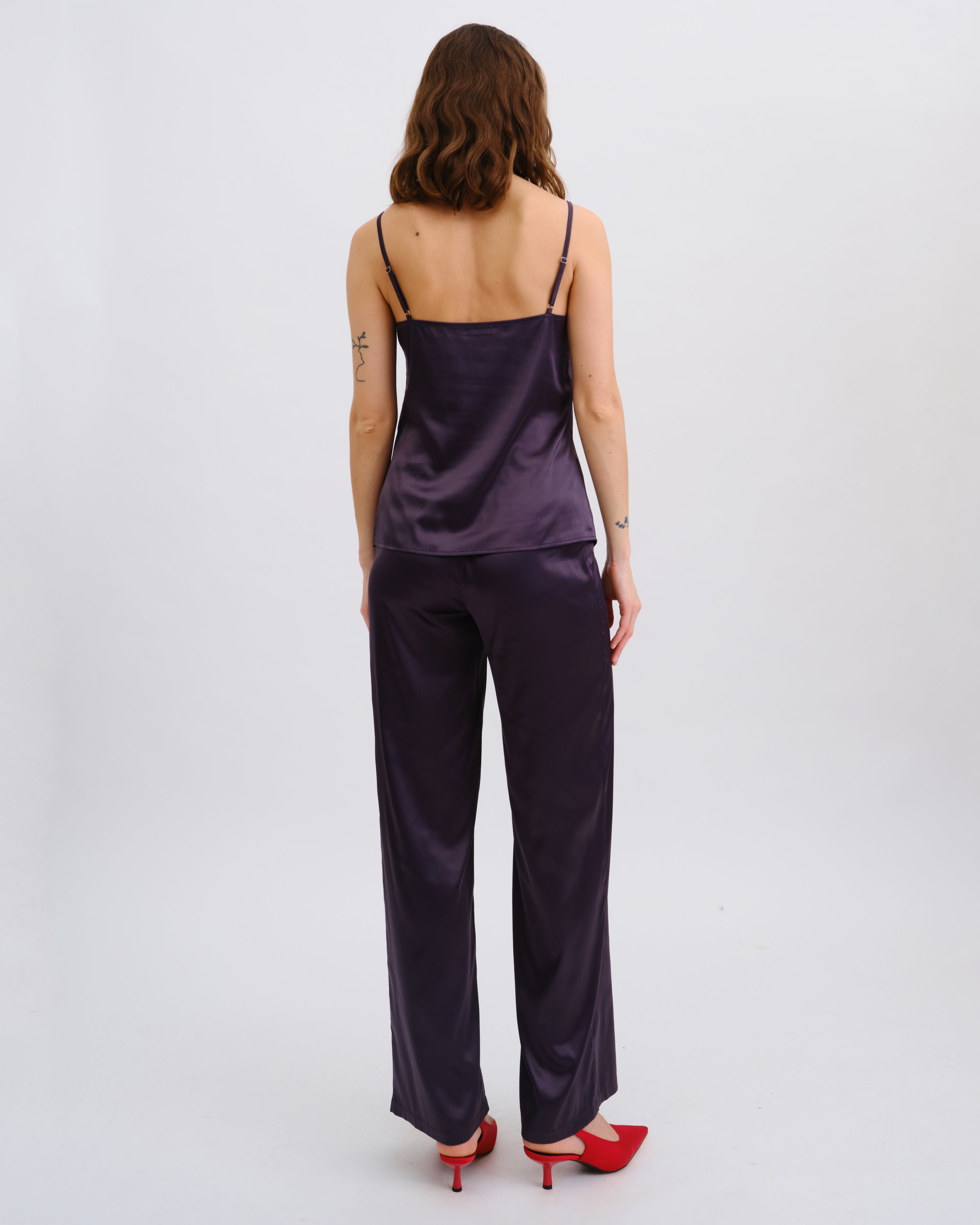 Satin camisole Pajama S03419 grey