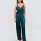 Satin camisole Pajama S03419 emerald