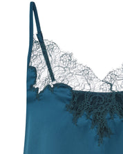 Satin camisole Pajama S03419 emerald