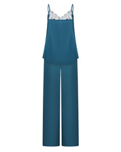 Satin camisole Pajama S03419 emerald