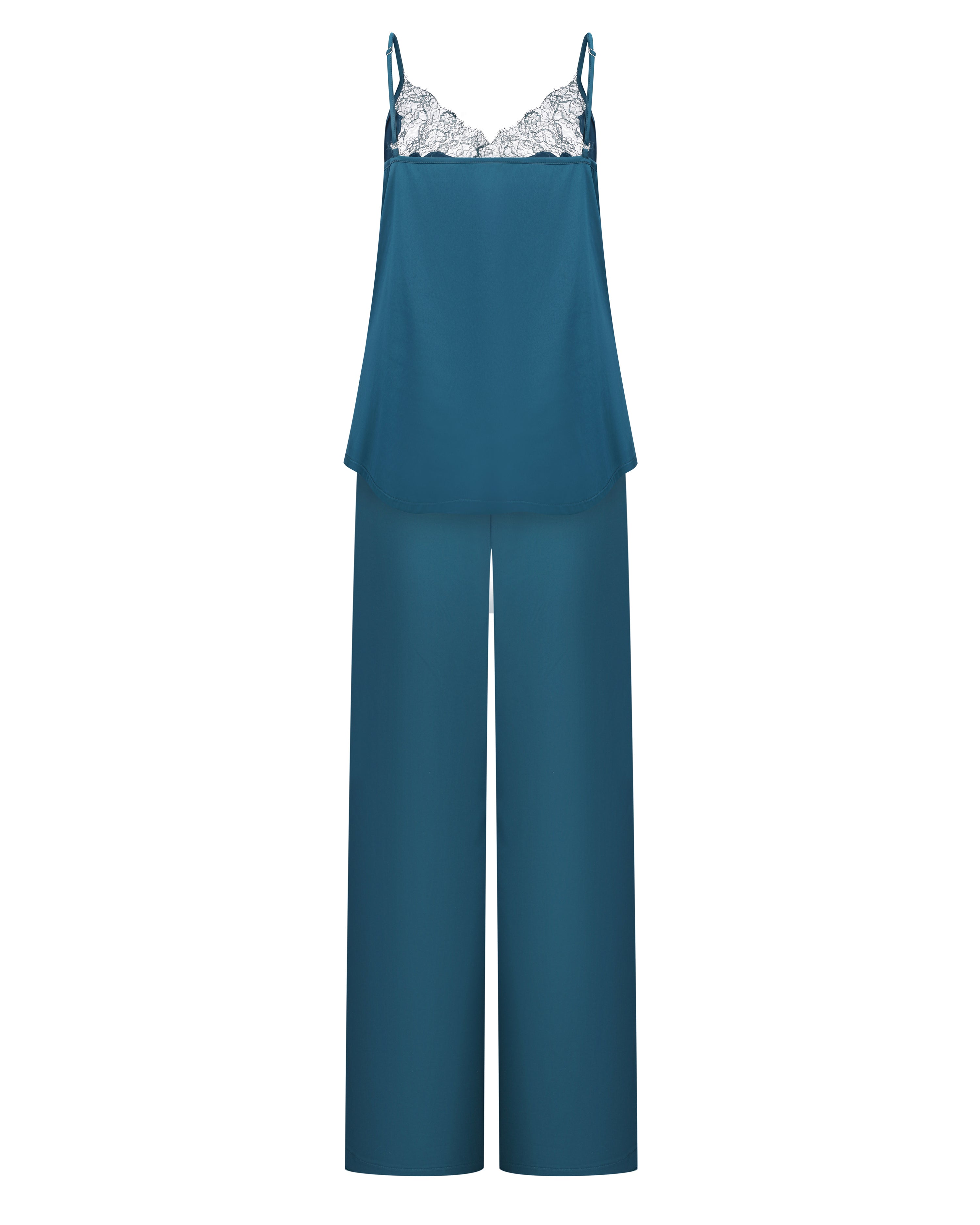 Satin camisole Pajama S03419 emerald