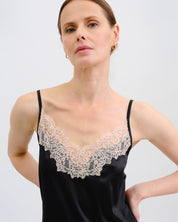Satin camisole Pajama S03421 black