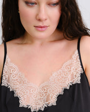 Satin camisole Pajama S03421 black