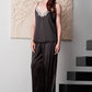 Women's satin camisole pajama S03421 black