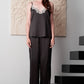 Women's satin camisole pajama S03421 black