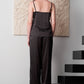 Women's satin camisole pajama S03421 black