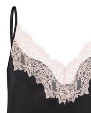 Satin camisole Pajama S03421 black