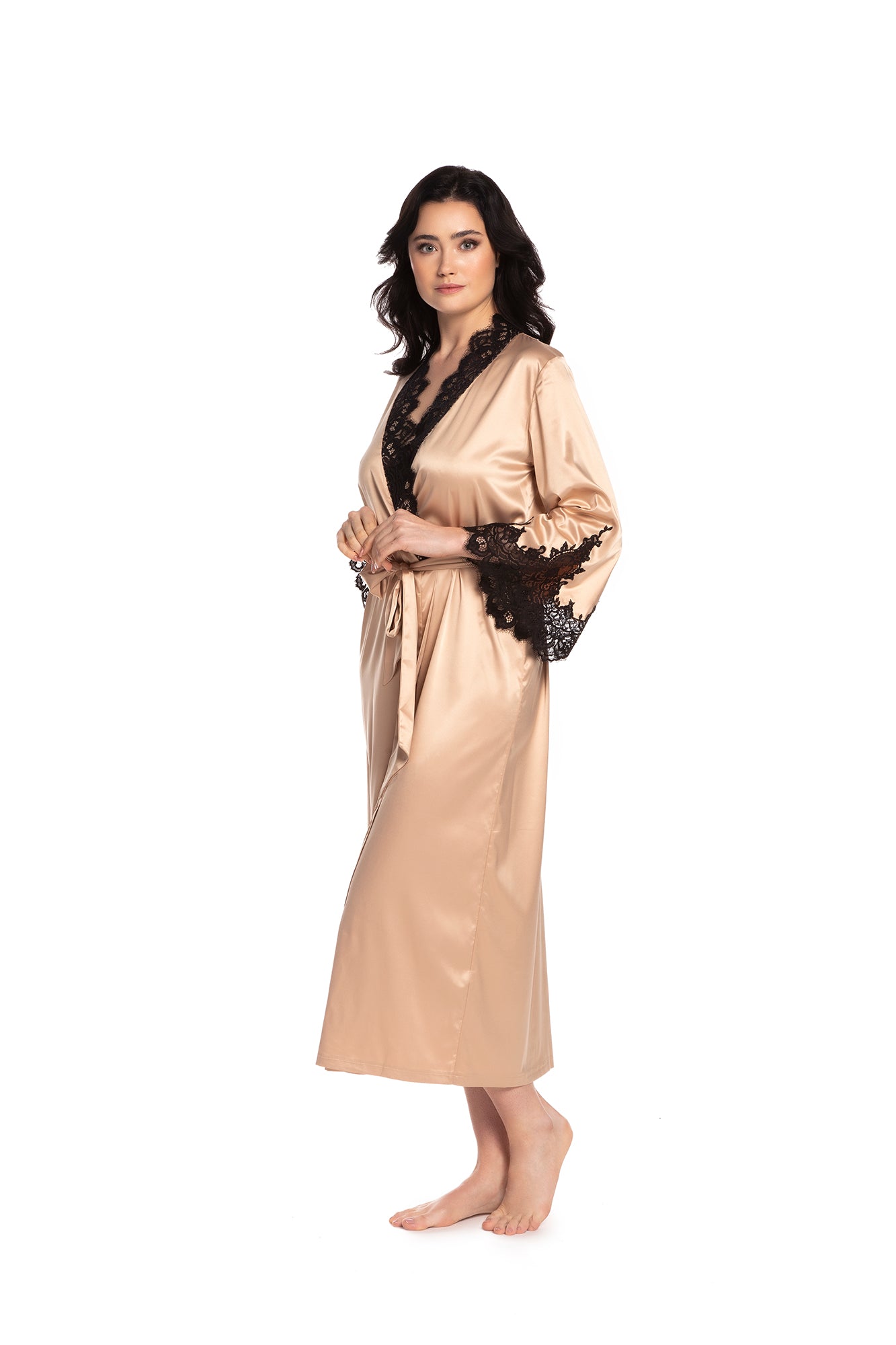 Women's silk satin Robe S03186